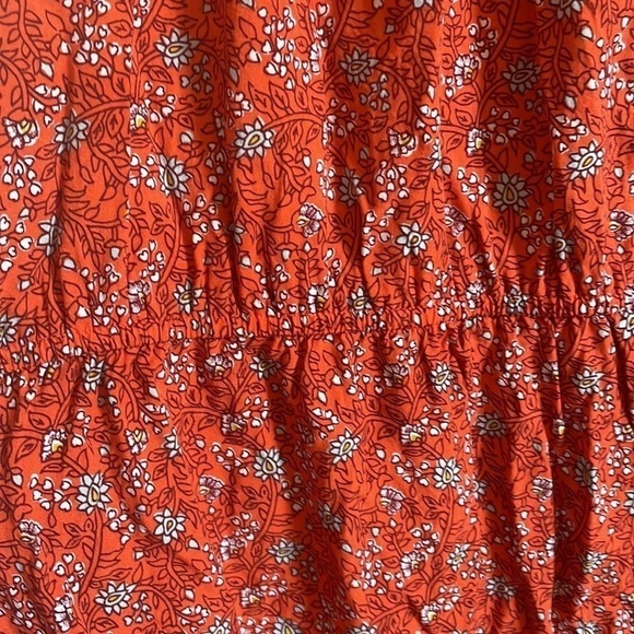 Old Navy Woven Print Dress Red Waist Large - Picture 9 of 12